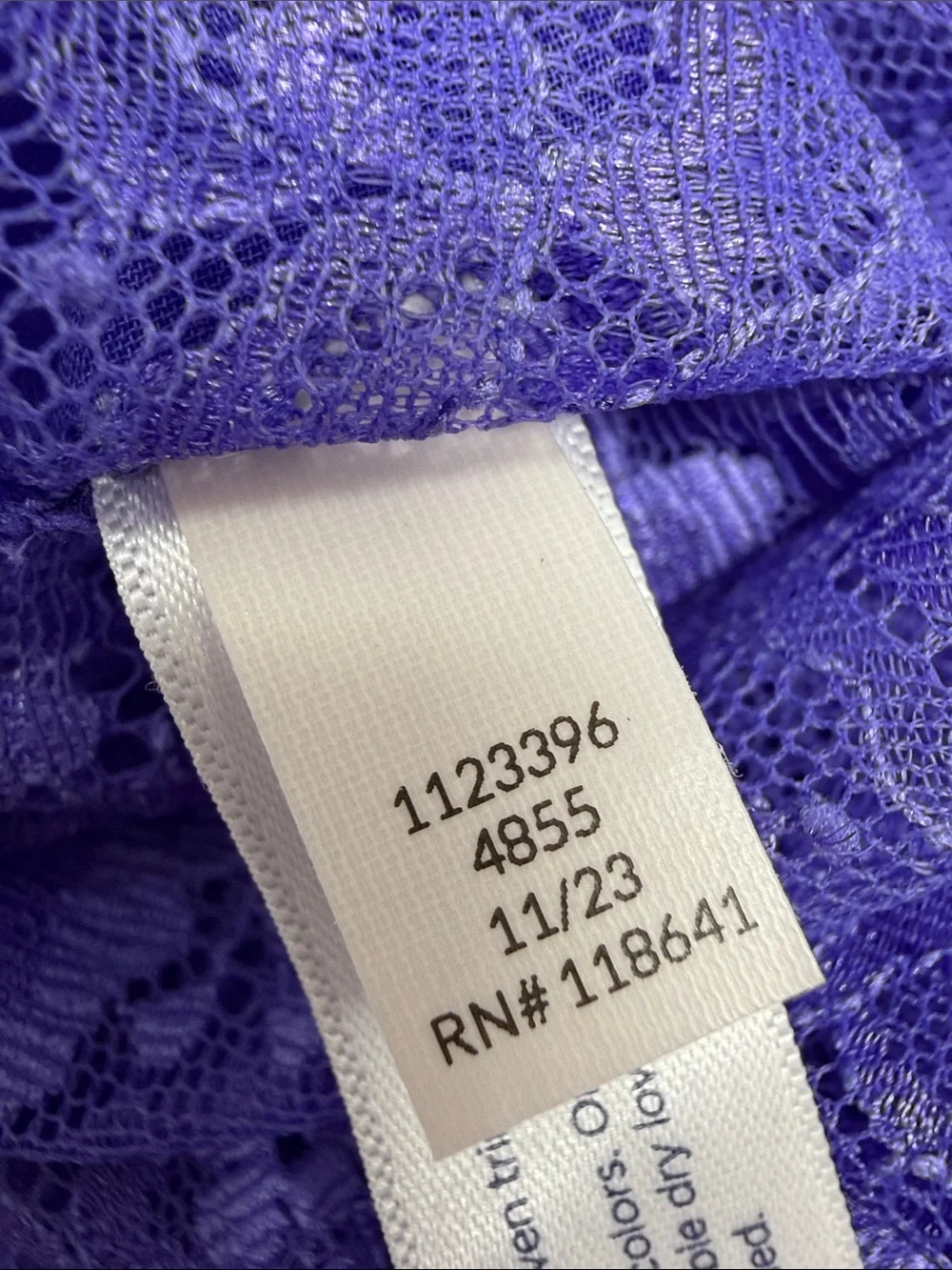 Cacique Purple Floral Lace Sheer Kimono Robe Belted Plus Size 22/24 Lingerie